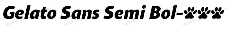 Gelato Sans Semi Bol字体转换